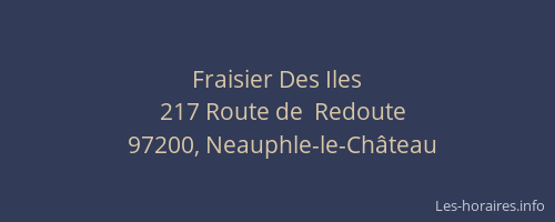 Fraisier Des Iles