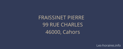 FRAISSINET PIERRE