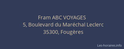 Fram ABC VOYAGES