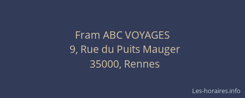 Fram ABC VOYAGES