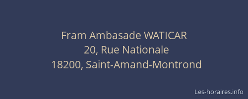 Fram Ambasade WATICAR