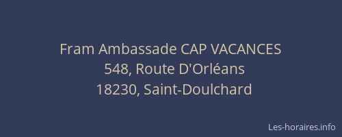 Fram Ambassade CAP VACANCES