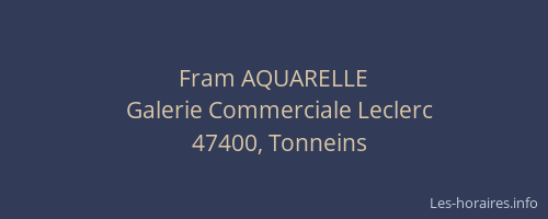 Fram AQUARELLE