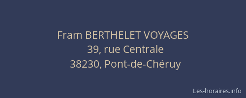 Fram BERTHELET VOYAGES