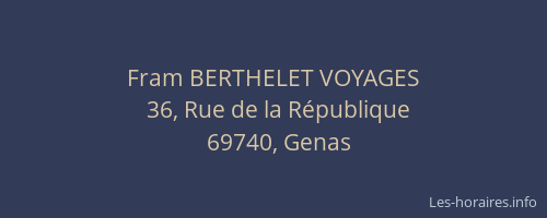 Fram BERTHELET VOYAGES
