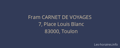Fram CARNET DE VOYAGES