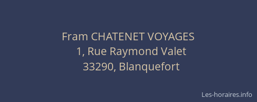 Fram CHATENET VOYAGES