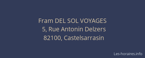 Fram DEL SOL VOYAGES