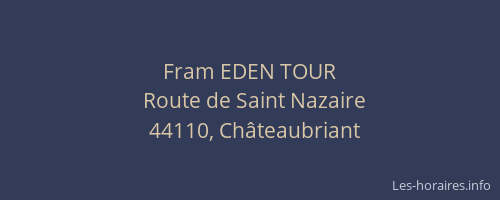 Fram EDEN TOUR