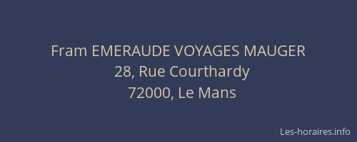 Fram EMERAUDE VOYAGES MAUGER