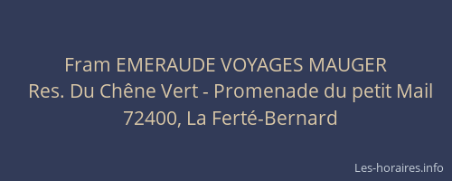 Fram EMERAUDE VOYAGES MAUGER