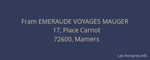 Fram EMERAUDE VOYAGES MAUGER