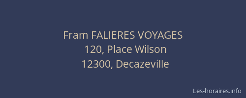 Fram FALIERES VOYAGES