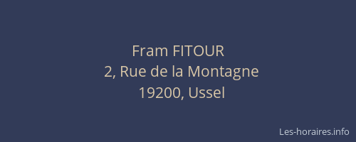 Fram FITOUR