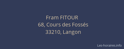 Fram FITOUR