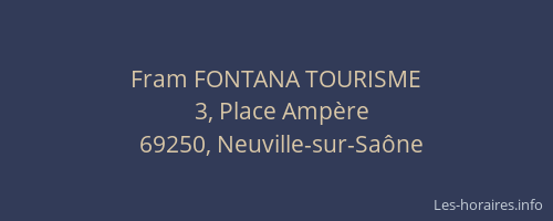 Fram FONTANA TOURISME