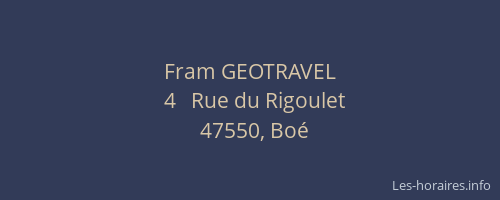 Fram GEOTRAVEL