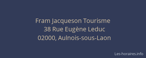 Fram Jacqueson Tourisme