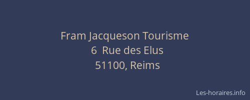 Fram Jacqueson Tourisme