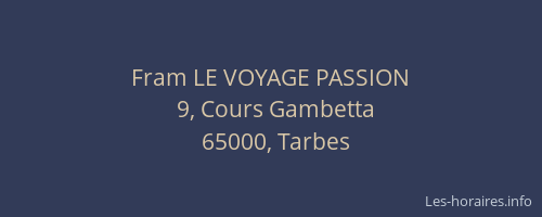 Fram LE VOYAGE PASSION