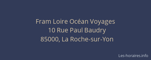 Fram Loire Océan Voyages