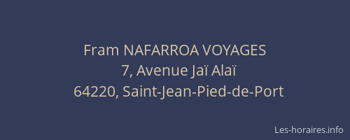 Fram NAFARROA VOYAGES