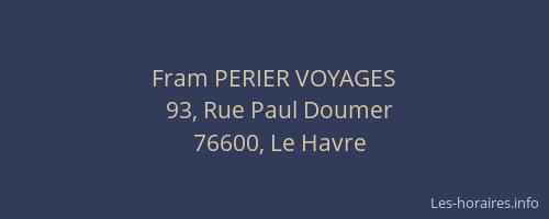 Fram PERIER VOYAGES