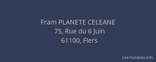 Fram PLANETE CELEANE