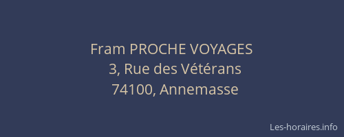 Fram PROCHE VOYAGES