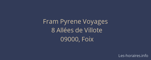 Fram Pyrene Voyages
