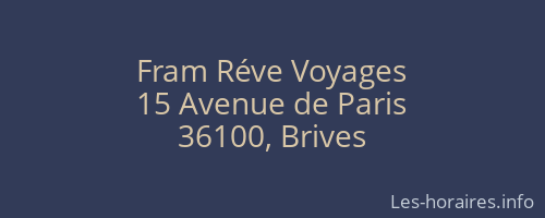 Fram Réve Voyages