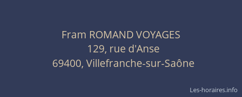 Fram ROMAND VOYAGES