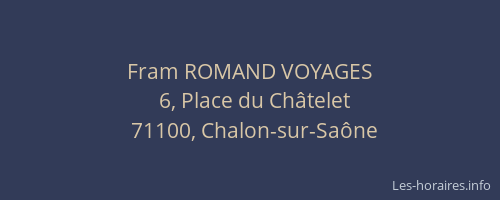 Fram ROMAND VOYAGES