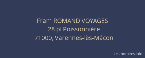 Fram ROMAND VOYAGES