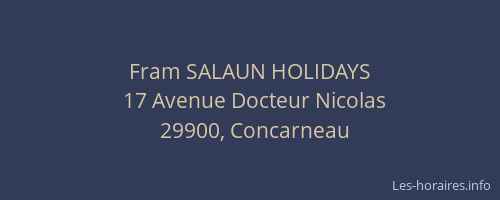 Fram SALAUN HOLIDAYS