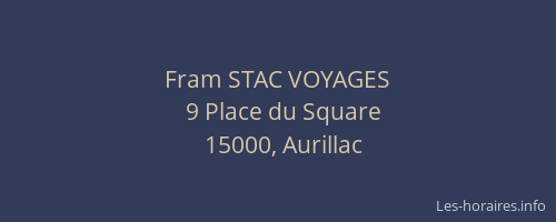 Fram STAC VOYAGES