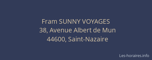 Fram SUNNY VOYAGES