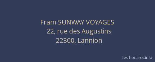 Fram SUNWAY VOYAGES