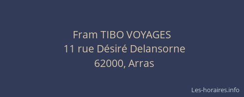Fram TIBO VOYAGES