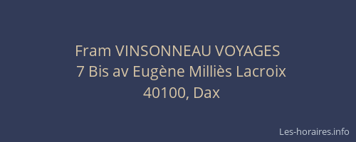 Fram VINSONNEAU VOYAGES