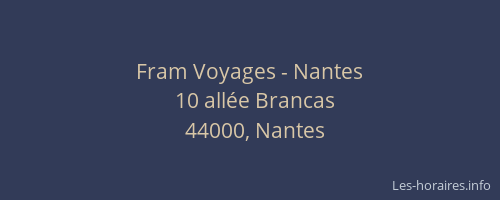 Fram Voyages - Nantes