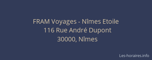 FRAM Voyages - Nîmes Etoile