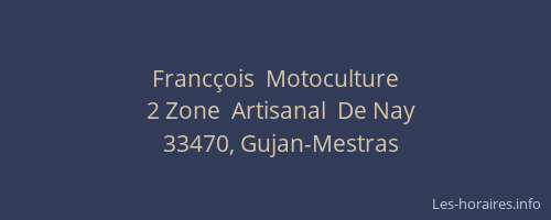 Franc&ccedil;ois  Motoculture