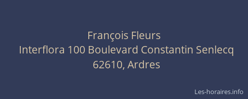 Fran&ccedil;ois Fleurs