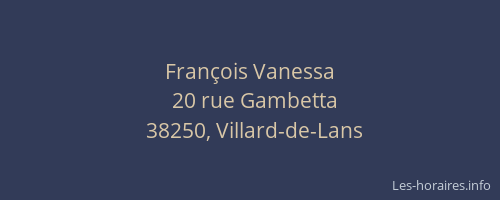 François Vanessa