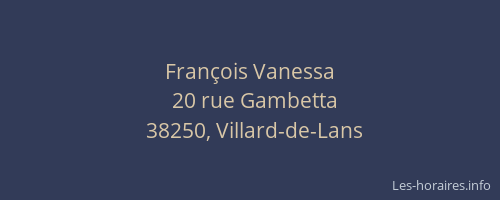 Fran&ccedil;ois Vanessa