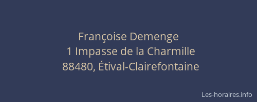 Fran&ccedil;oise Demenge