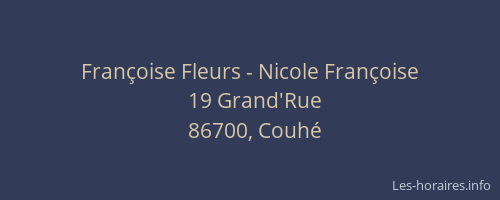 Françoise Fleurs - Nicole Françoise