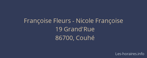Fran&ccedil;oise Fleurs - Nicole Fran&ccedil;oise