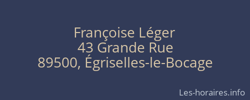 Fran&ccedil;oise L&eacute;ger